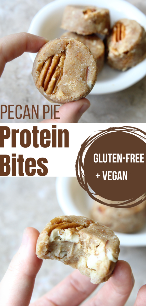 pinterest pin pecan pie protein bites