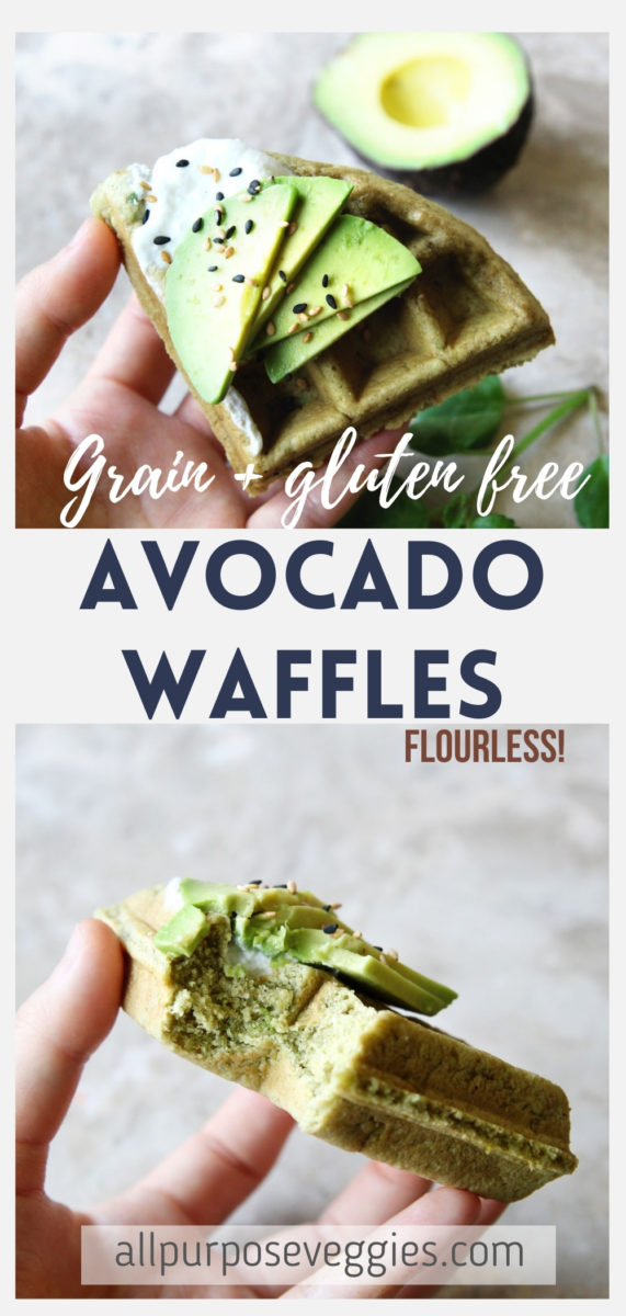 flourless-savory-avocado-oat-waffles-low-carb-gluten-free pinterest pin