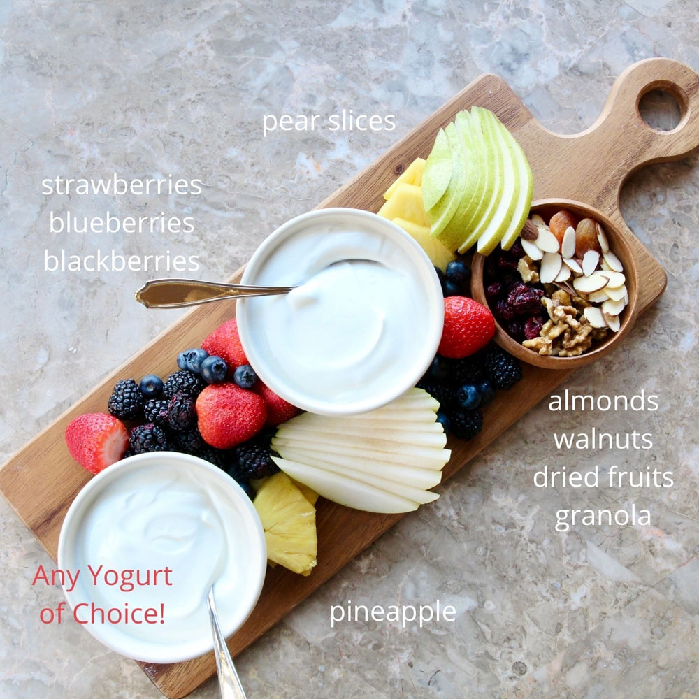 EASY AND HEALTHY FRUIT & YOGURT BOARD! (BUILD YOUR OWN BREAKFAST BOWL / MEAL KIT)