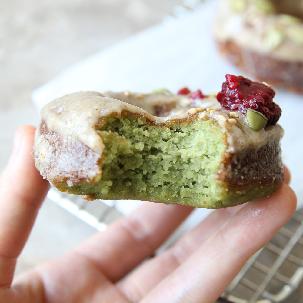 The Best Avocado & Lime Tequila Donut (Made with Almond Flour) - Peppermint Whipped Cream