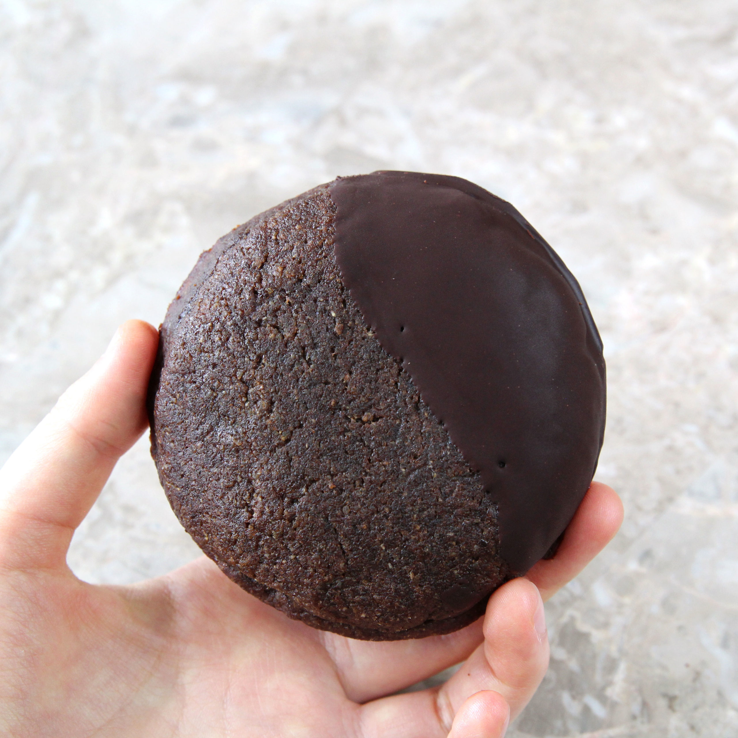 Healthy Vegan Double Chocolate Cookies made with Avocado - sweet potato mochi