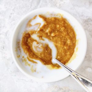 diet low calorie custard pumpkin oatmeal porridge