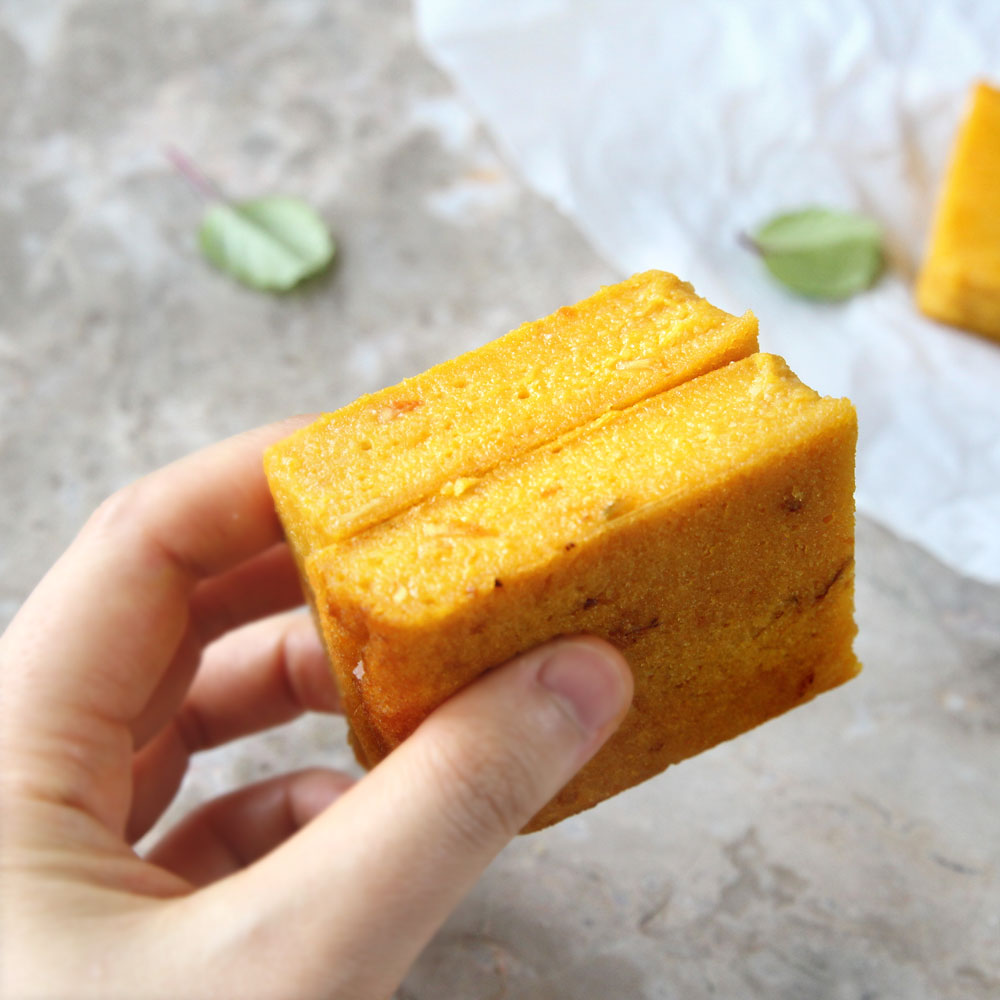 Marmalade & Pumpkin Mochi Blondies (A Chewy, Citrusy Treat for Mochi-Lovers) - waffled mochi