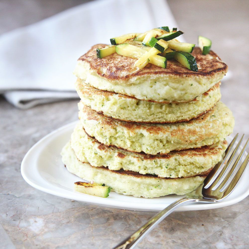 Fluffy Coconut Flour Zucchini Pancakes (Gluten-Free, Paleo) - zucchini pancakes
