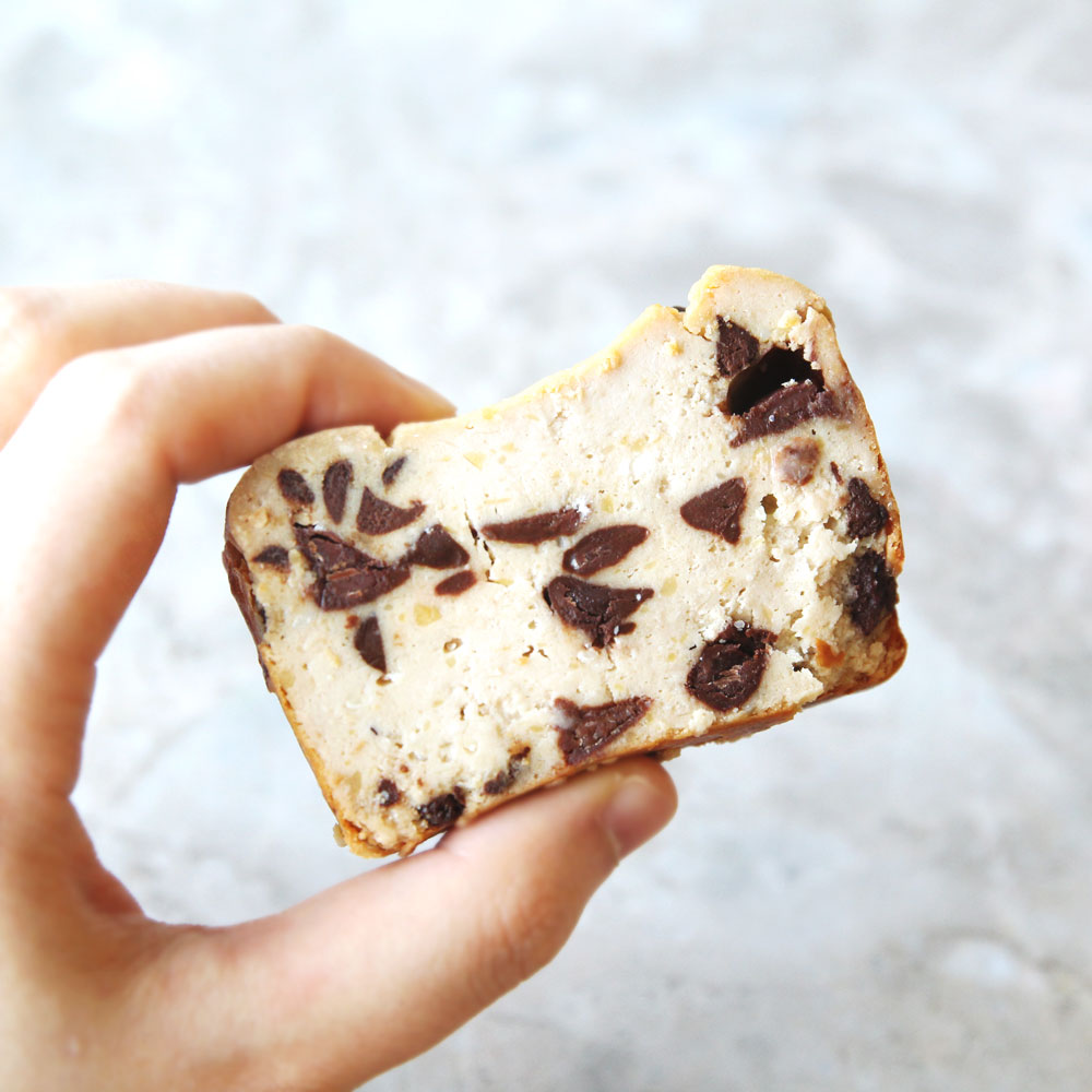 Healthy Crustless Chickpea Chocolate Chip Cookie Dough Cheesecake - Canned Chickpea Yeast Bread