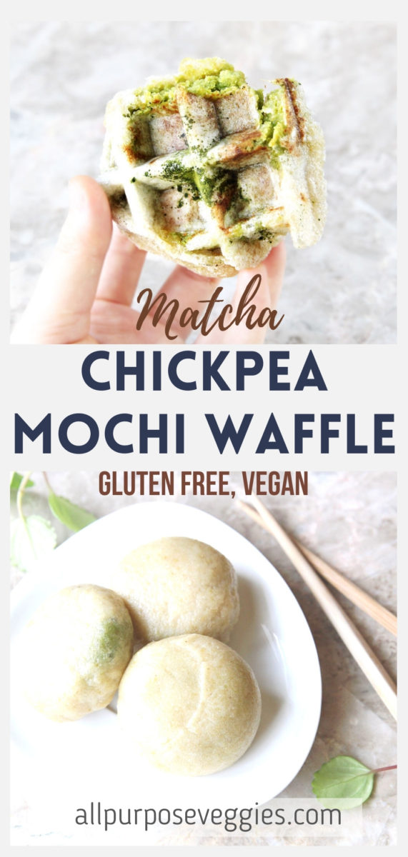 Matcha Chickpea Cookie Dough Stuffed Mochi - stuffed mochi