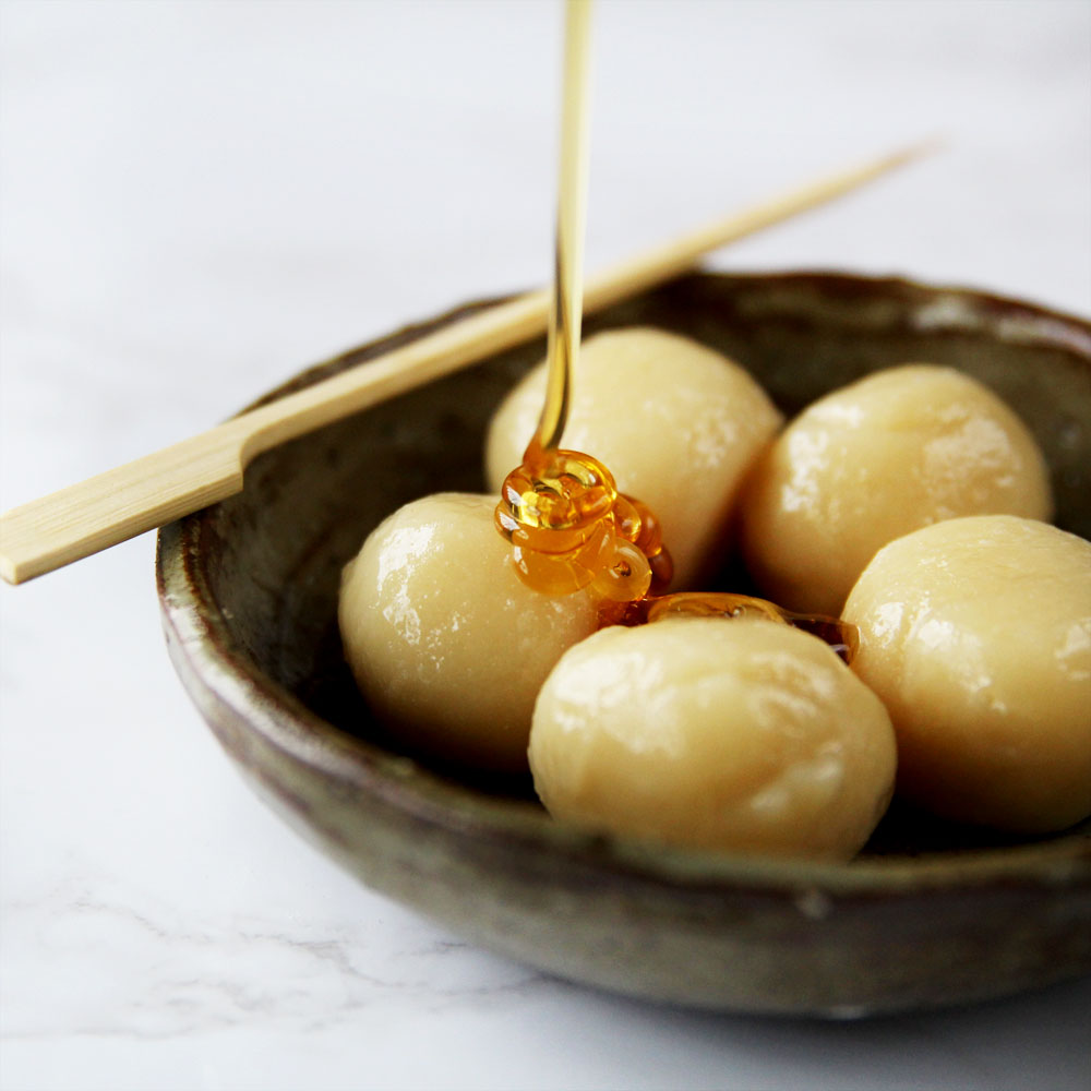 Healthy Tofu Glutinous Rice Balls Recipe (a.k.a Tofu Dango, Tang Yuan) - sweet potato mooncakes