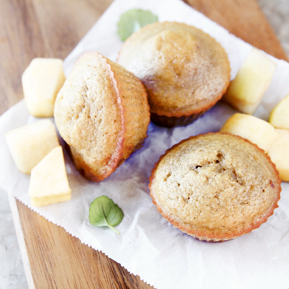 Healthy Applesauce Muffins Made with Whole Wheat Flour - baked donuts