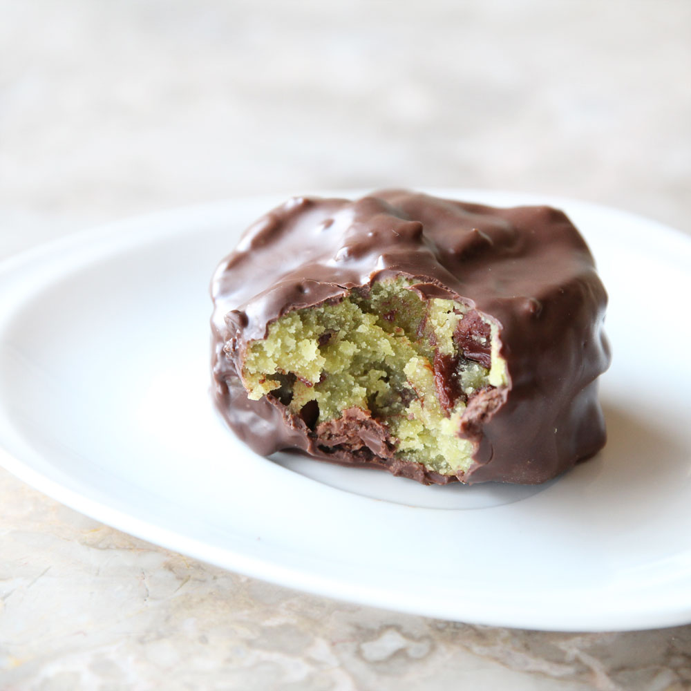 chocolate covered avocado chocolate chip cookie