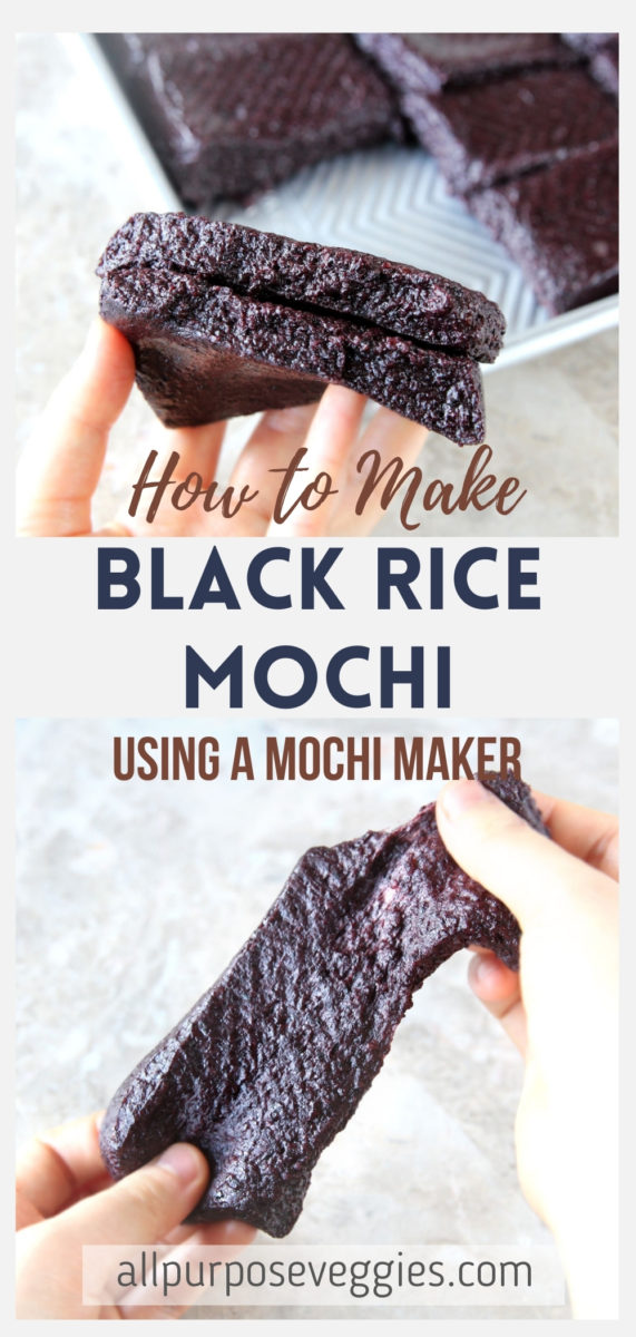 How to Make Wild Black Rice Mochi at Home w/ a Mochi Maker - black rice mochi