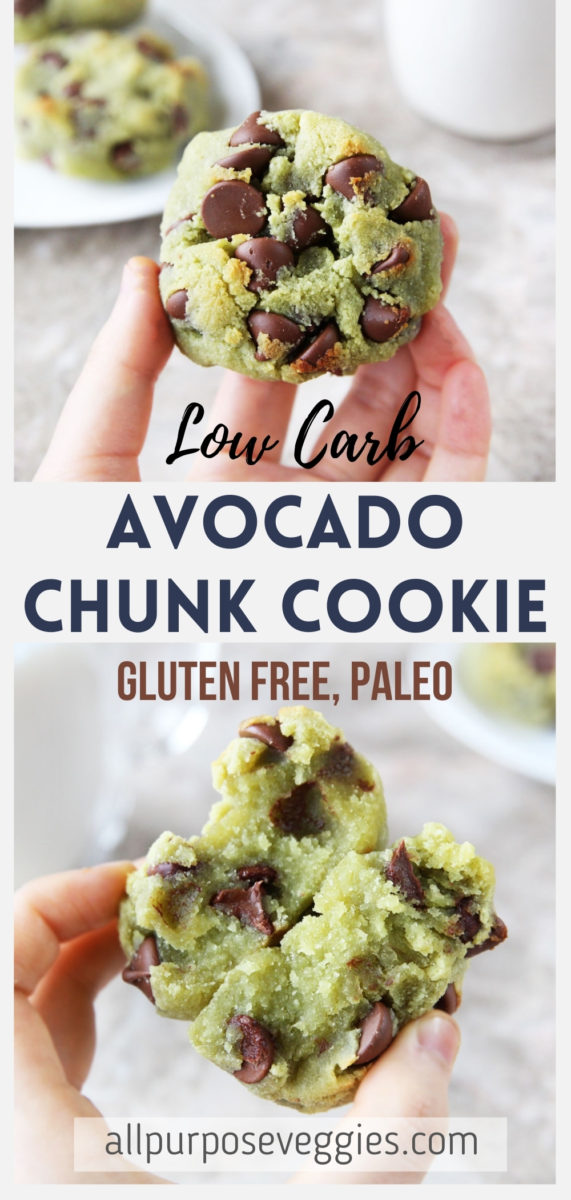 paleo avocado chunk cookie pinterest pin