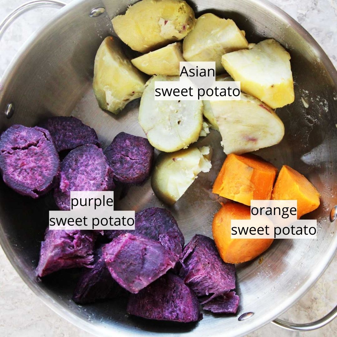 How to Make Sweet Potato "Dango" from Scratch (only 2-Ingredients!) - sweet potato dango
