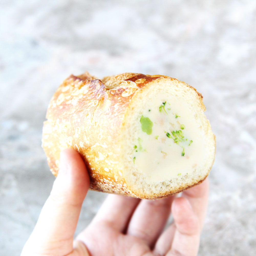 How to Make Healthy Broccoli & Potato Stuffed Bread Loaf - cauliflower bagel