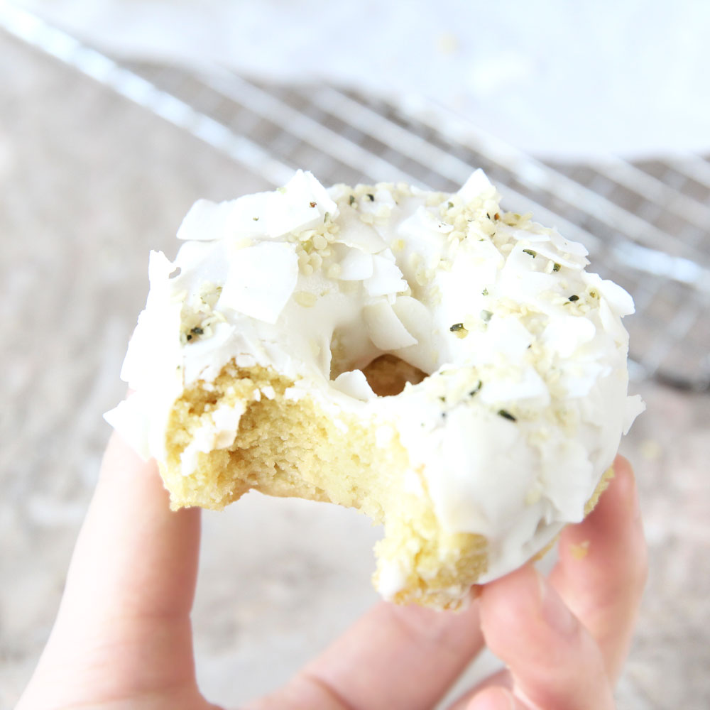Baked Coconut Flour Mochi Donuts - biscoff ice cream
