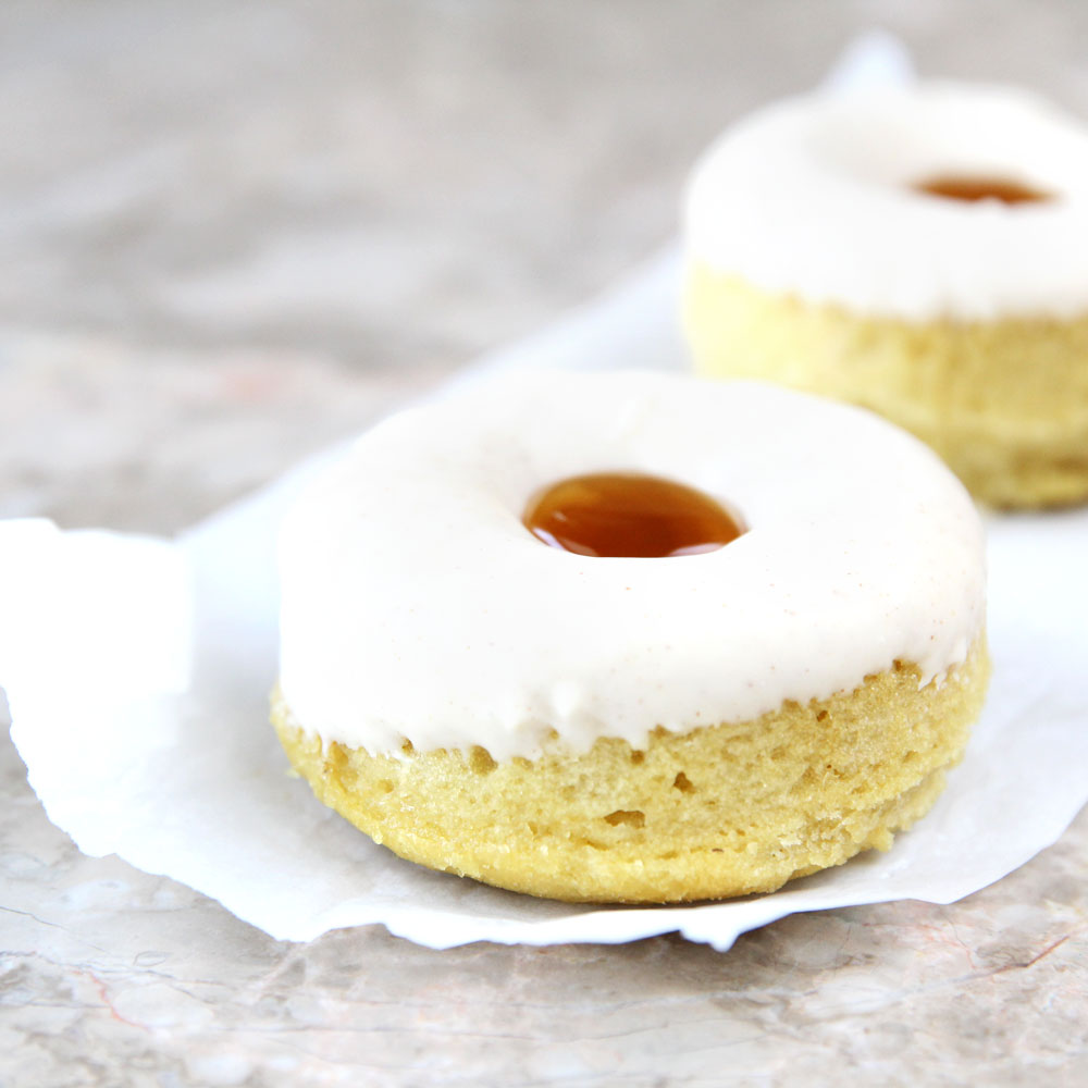 Honey Filled Baked Coconut Flour Mochi Donuts - Bean Paste Cookies