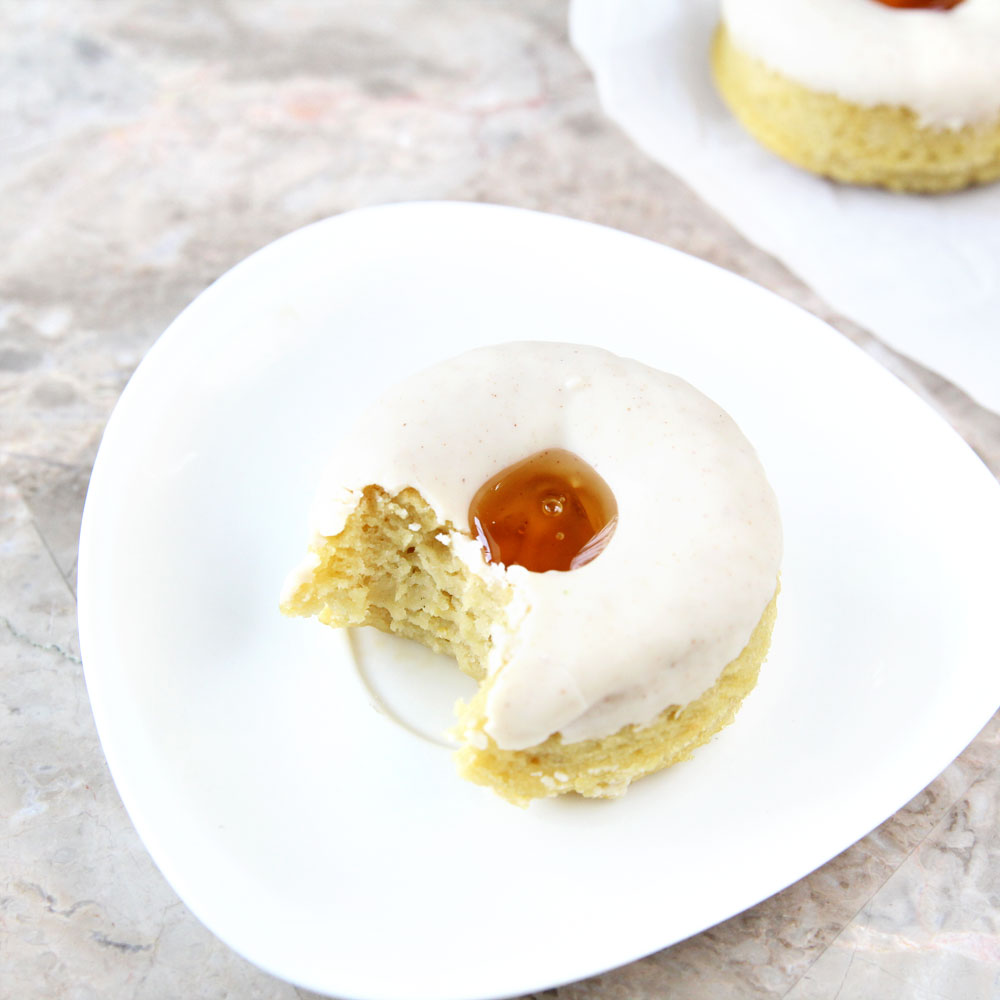 Honey Filled Baked Coconut Flour Mochi Donuts - mochi donuts