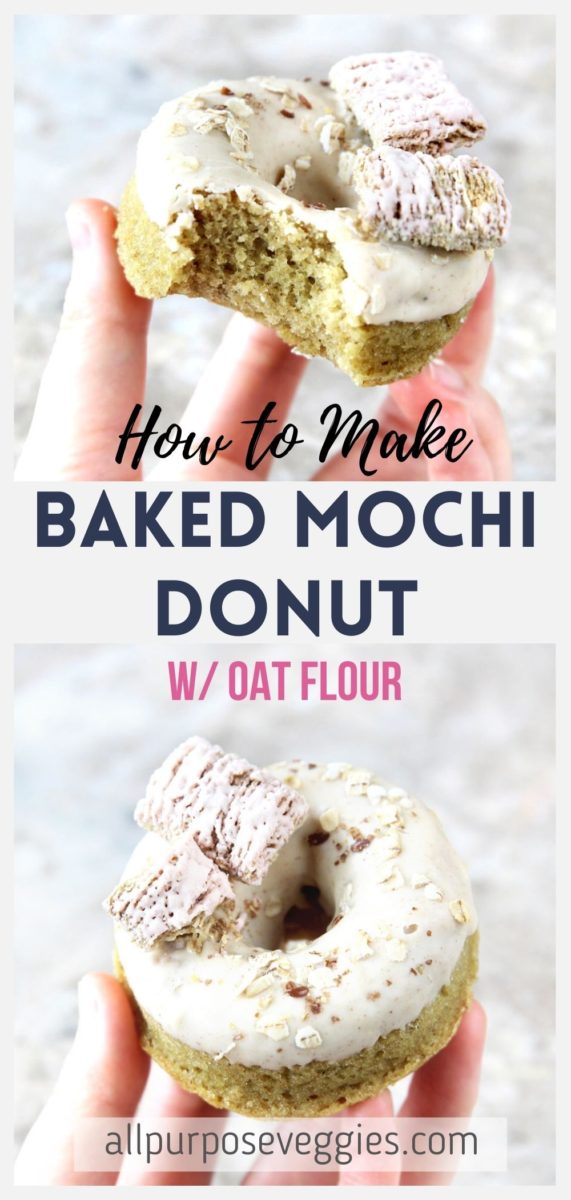 Baked Oatmeal Mochi Donuts (with a White Chocolate Glaze) - mochi donuts
