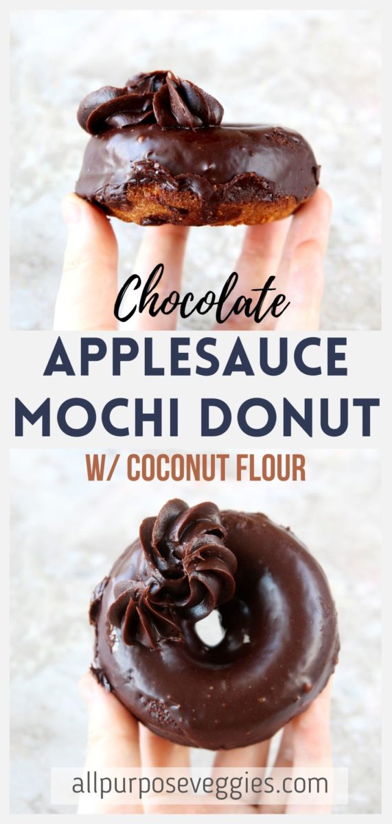 Chocolate Frosted Coconut Flour Applesauce Baked Mochi Donut Recipe - applesauce mochi donuts