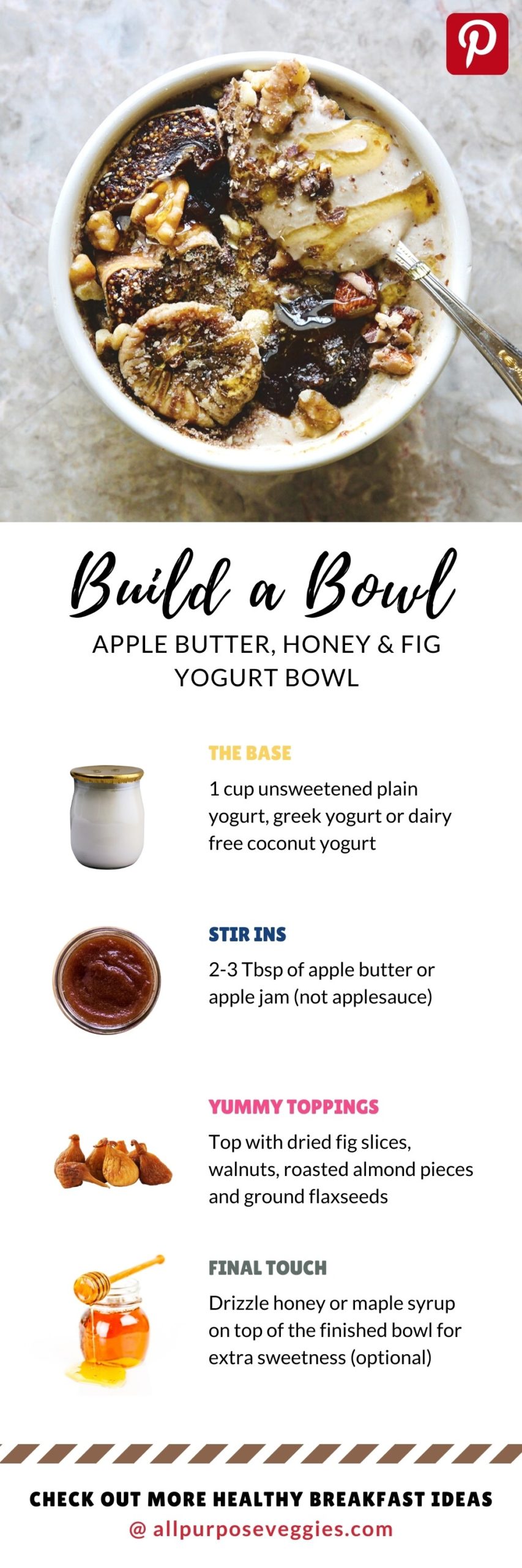 Apple Butter, Honey & Fig Yogurt Bowl -