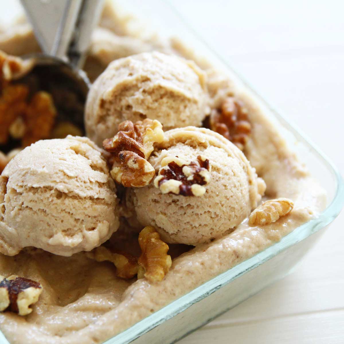 Maple Walnut Nice Cream (Made in the Food Processor) - Sweet Potatoes in the Microwave