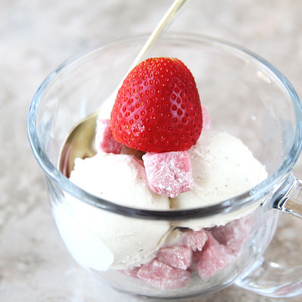 3 Ingredient Blender Strawberry & Banana Ice Cream - strawberry banana