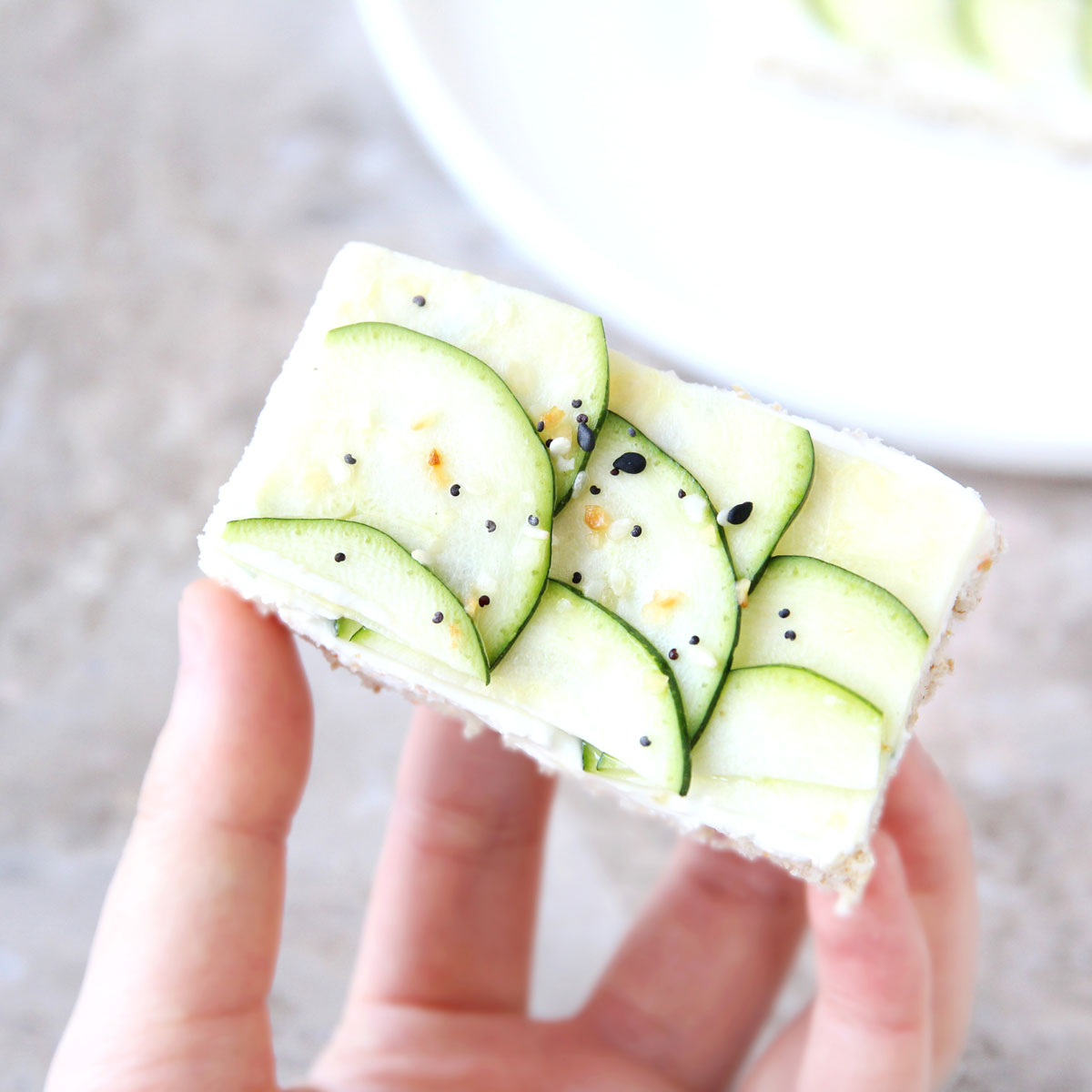 How to Make Zucchini Finger Sandwiches for Tea and Picnics - Sweet Matcha Whipped Cream
