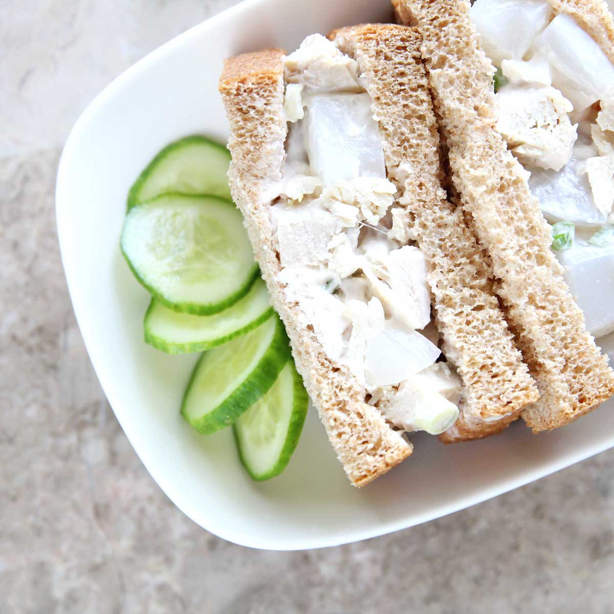 How to Make Konjac Chicken Salad Sandwich (Lower Calorie, Lower Carb) - keto snickers