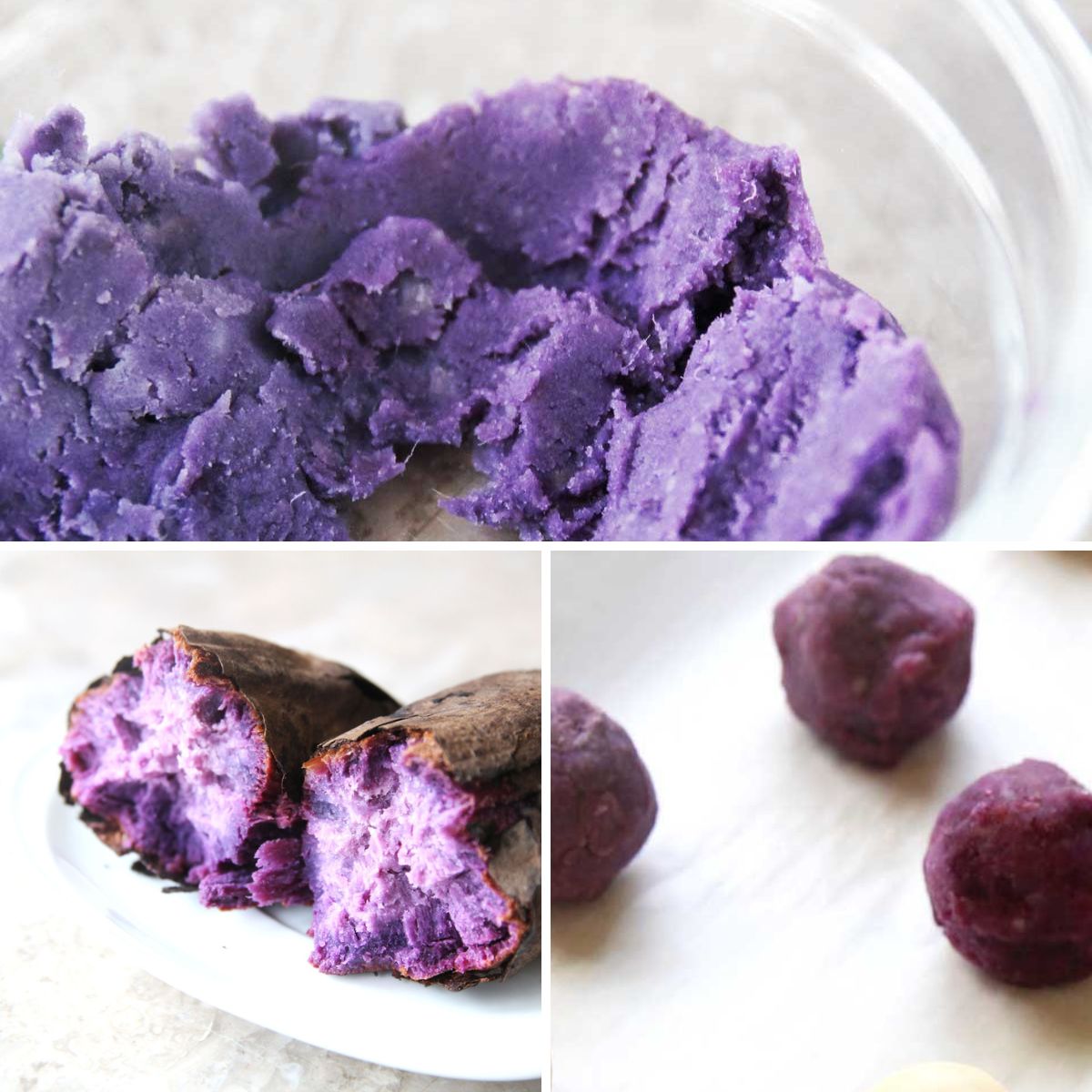 purple sweet potato filling for mooncakes and mochi