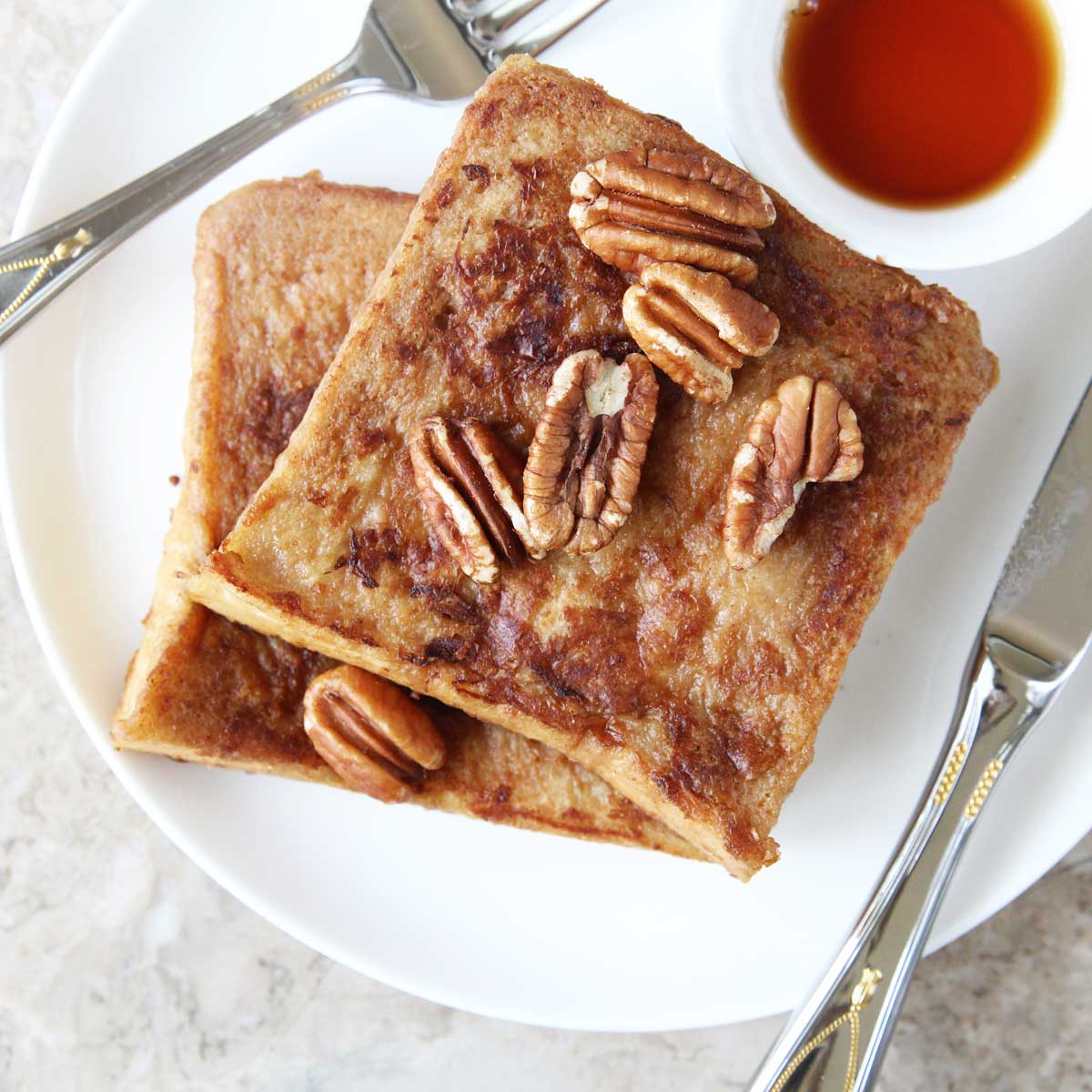 The Best Vegan Pecan Pie French Toast Recipe - Peanut Butter Easter Eggs