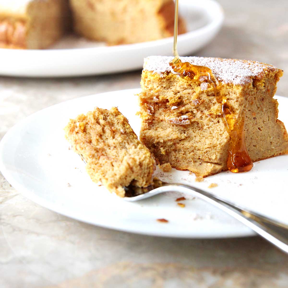 Paleo Pumpkin Cake with Easy Almond Butter Frosting - pumpkin cake