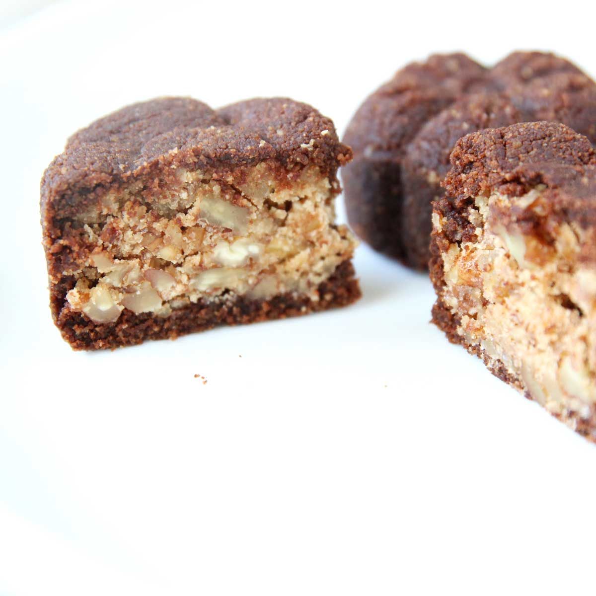 Chocolate Mooncakes with Sweet Nut Filling (Paleo, Gluten-Free Recipe) - chocolate mooncakes