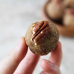 Vegan Pecan Pie Protein Balls made with Pecan Butter (No Bake) - pecan pie protein balls