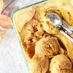 Easy Vegan Pumpkin Pie Spice Ice Cream Recipe (Only 4 Ingredients!)
