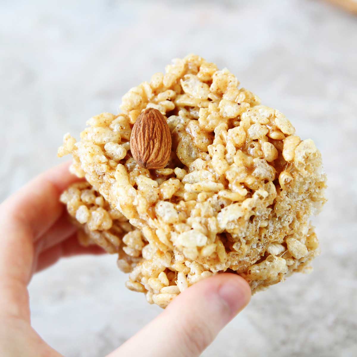 Homemade Almond Butter Rice Krispies Treats Recipe - PB Fit Protein Bars