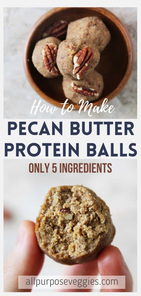 Vegan Pecan Pie Protein Balls made with Pecan Butter (No Bake) - pecan pie protein balls
