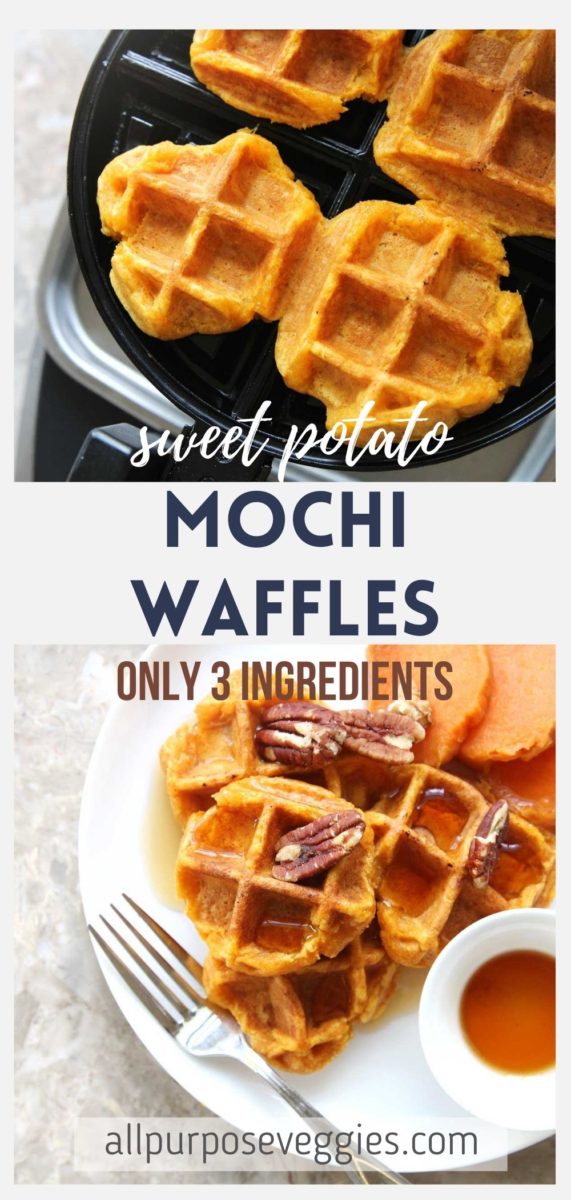 Easy 3-Ingredient Sweet Potato Mochi Waffles (Moffles) - sweet potato mochi waffles