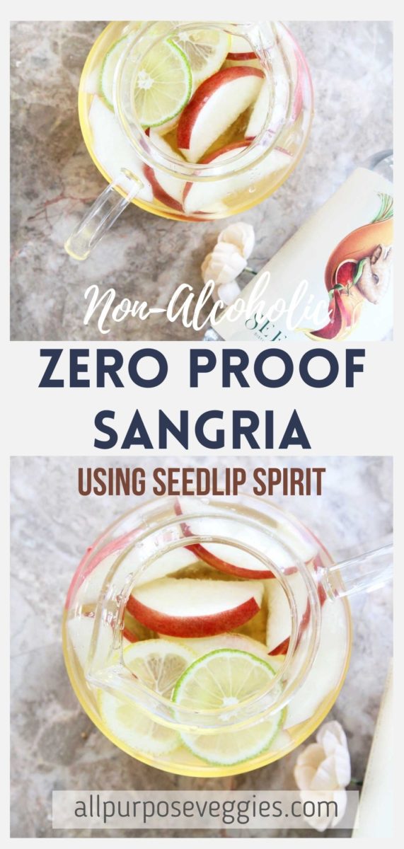 Non-Alcoholic White Sangria Made with Seedlip (Low Calorie) - Non-Alcoholic White Sangria