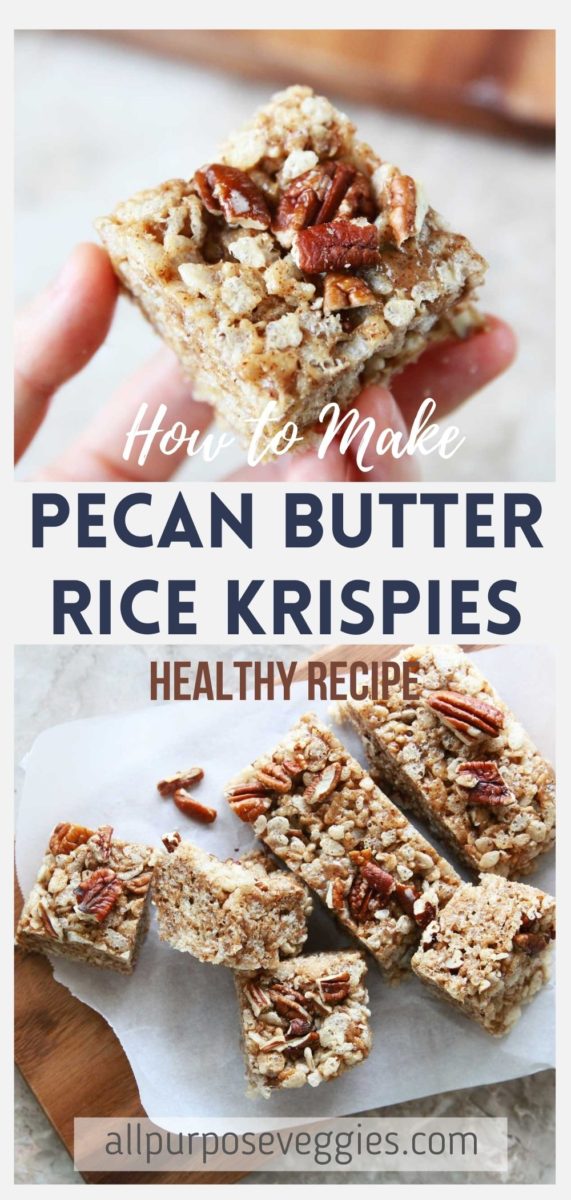 Healthier Pecan Pie Rice Krispies Treats Recipe - from Scratch -