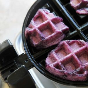 how to make purple sweet potato mochi waffles moffles