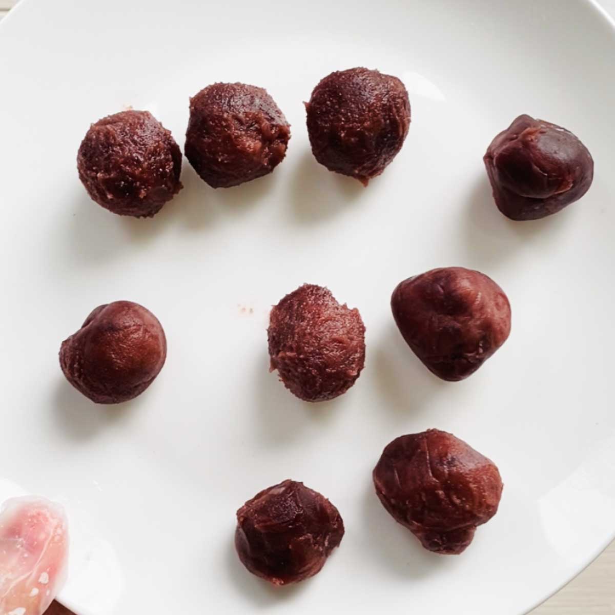 ingredient red bean paste balls