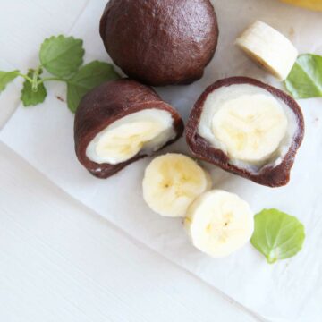 banana chocolate mochi