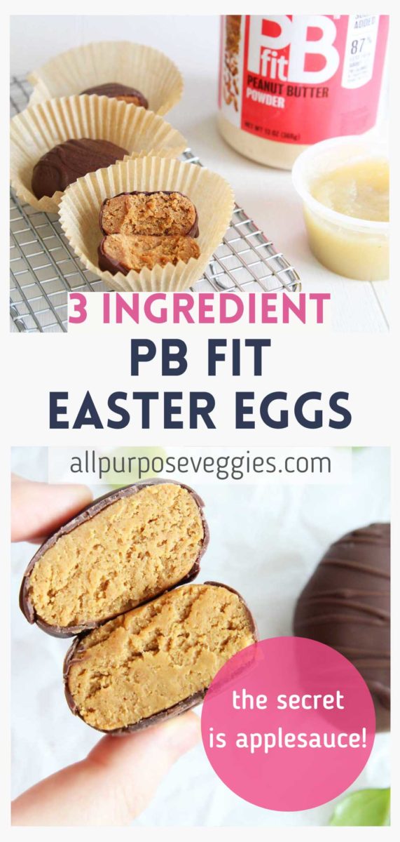 Easy 3 Ingredient PB Fit Peanut Butter Easter Eggs Recipe pin_1