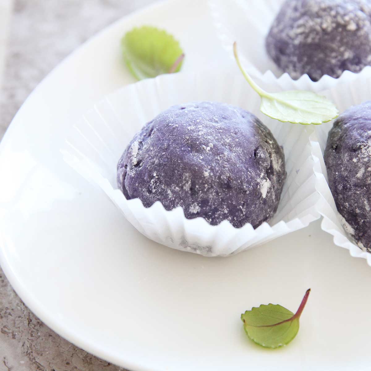 Easy Purple Sweet Potato Mochi Recipe (Vegan & Only 3 Ingredients!) - Lemon Snow Skin Mooncakes