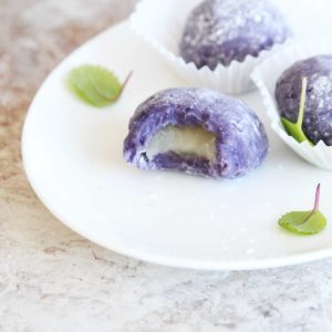 Easy Purple Sweet Potato Mochi Recipe (Vegan & Only 3 Ingredients!) - sweet potato mochi