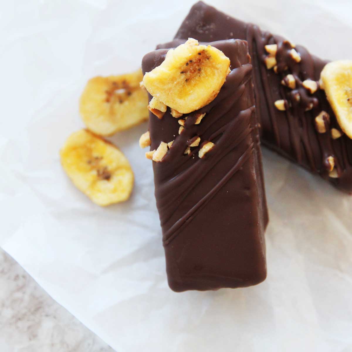 Homemade Chocolate & Banana Protein Bars Recipe - Banana Protein Bars