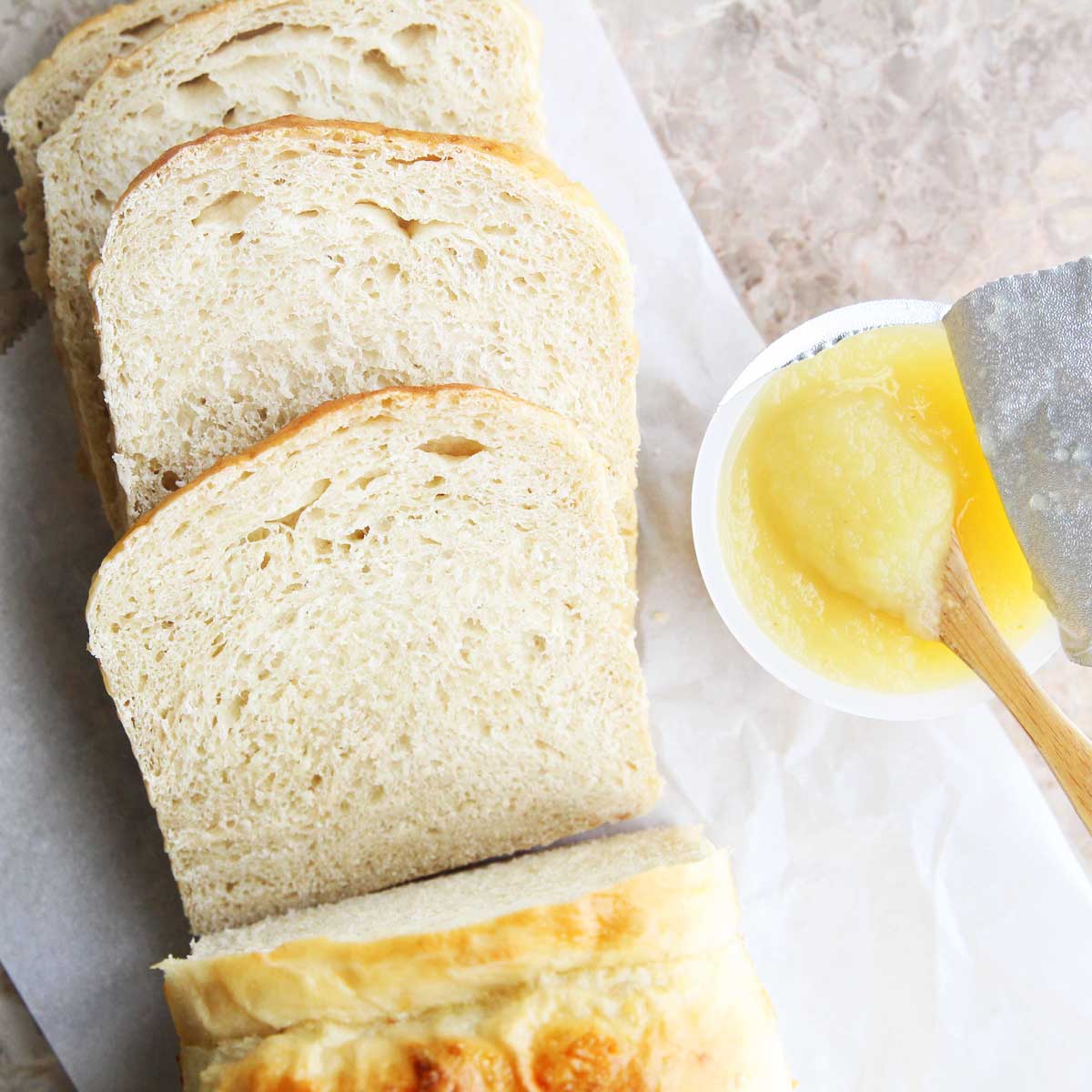 Applesauce Yeast Bread (A Healthier Recipe for White Bread) - yeast bread