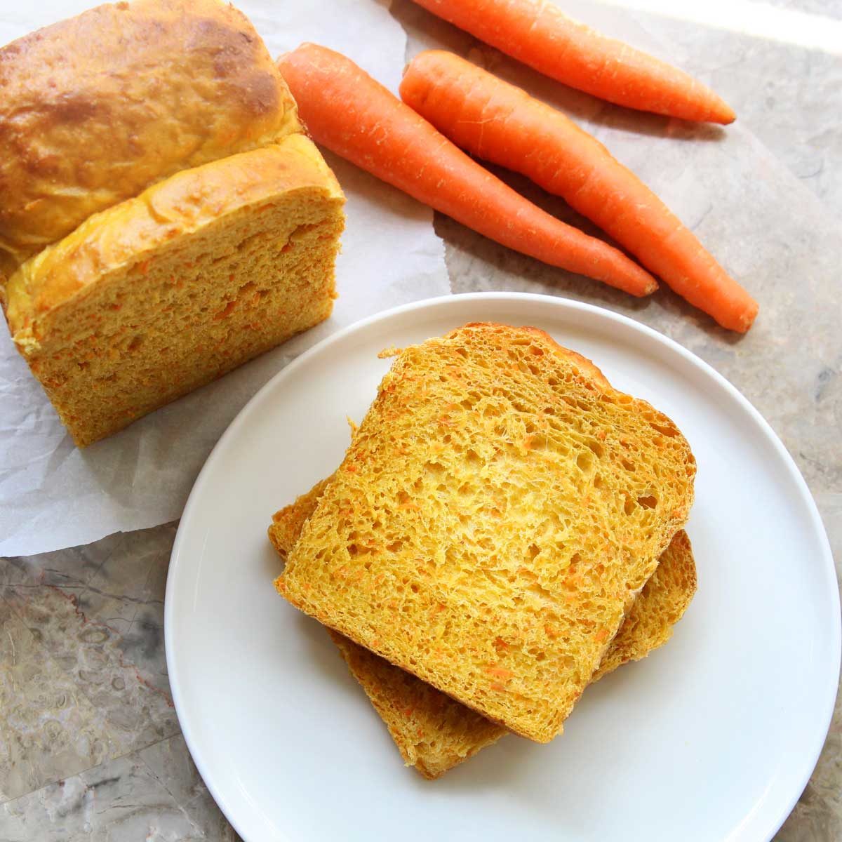 carrot sandwich bread recipe (yeast bread) 