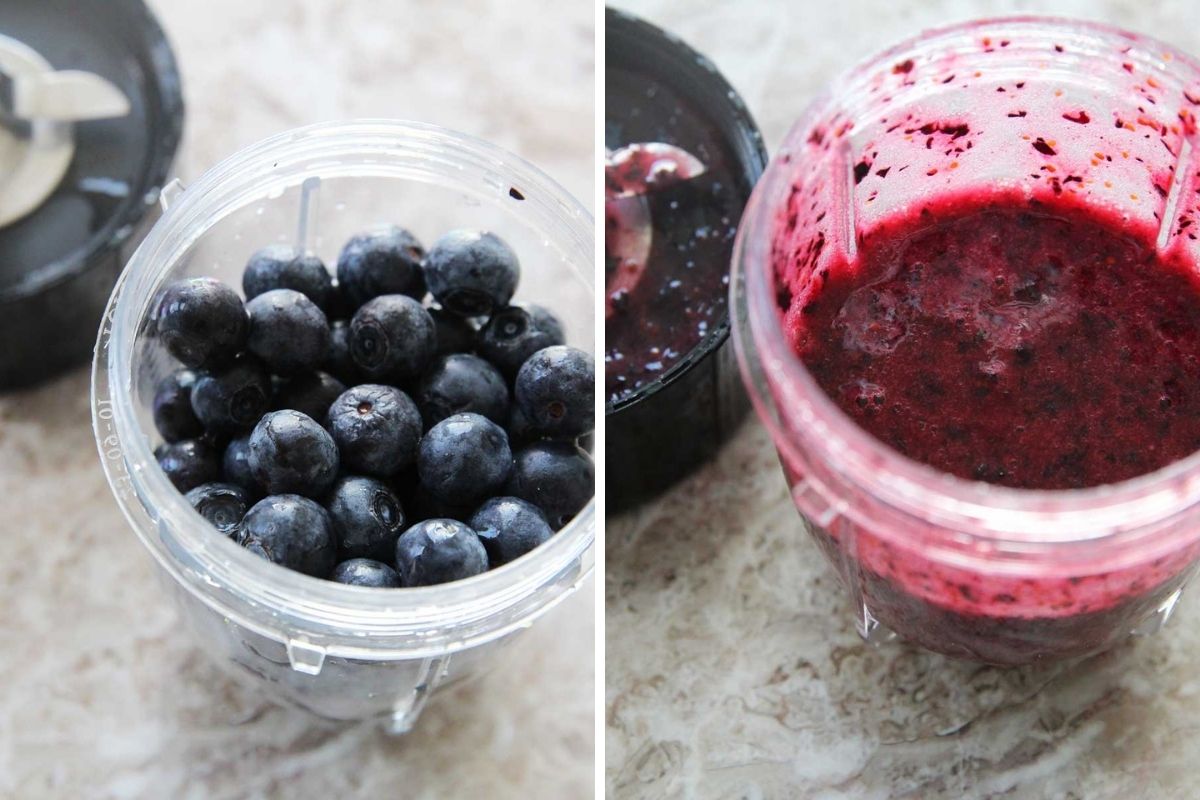 how to make blueberry puree in a personal blender