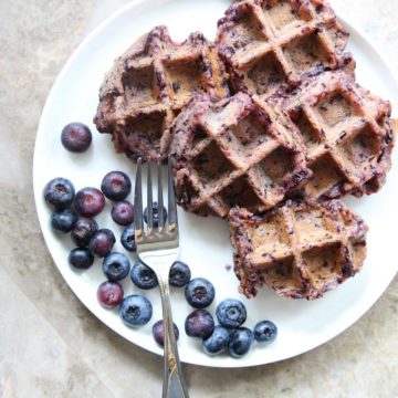 Blueberry Mochi Waffles / Moffles