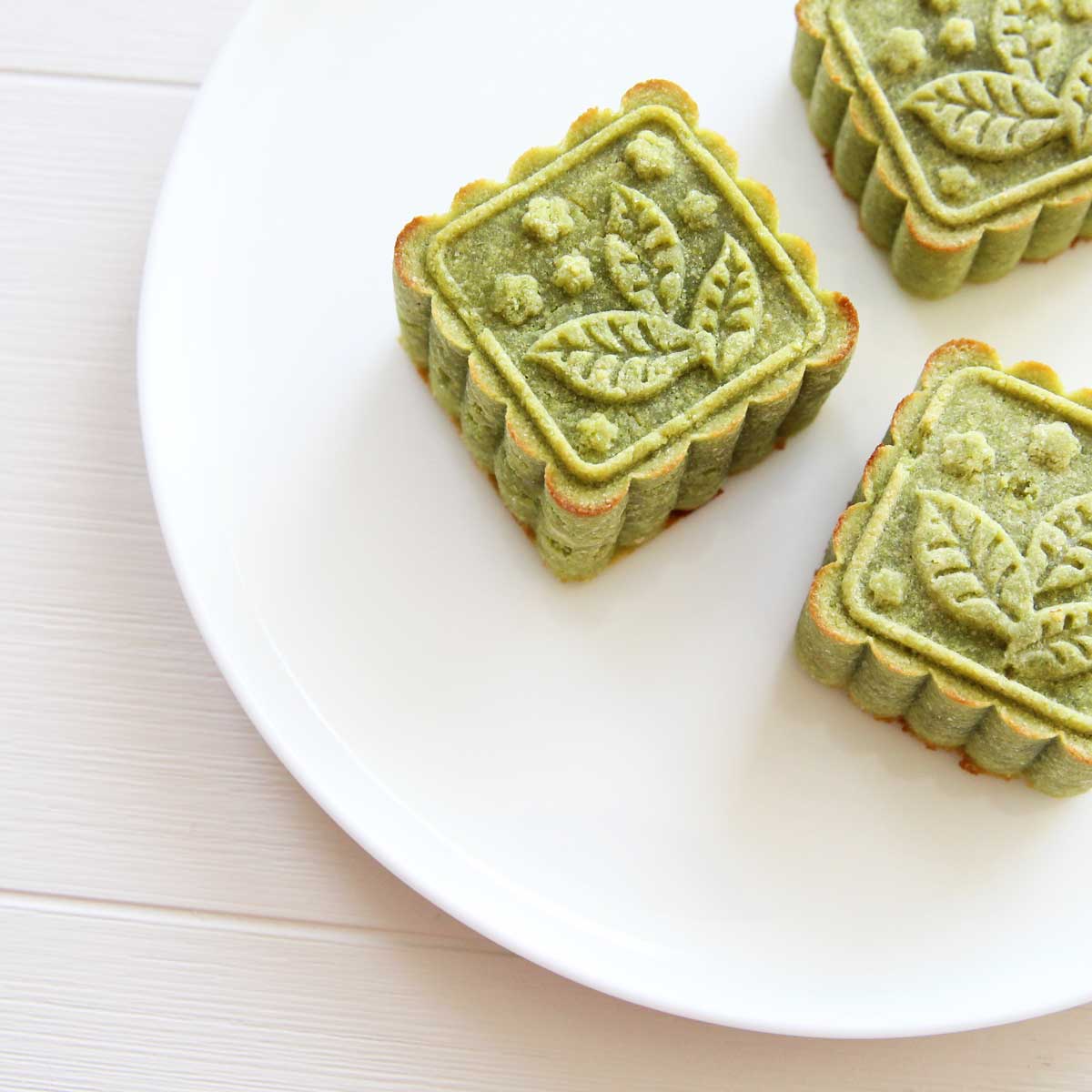 Easy Vegan Matcha Mooncakes Recipe with Almond Paste Filling (Gluten-Free) - Walnut Butter Mooncakes